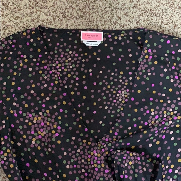 🎉HP🎉 Kate Spade disco dots wrap top - Picture 6 of 7